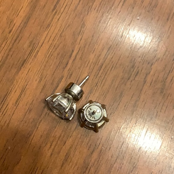 Silver Fossil Stud Earrings - Picture 3 of 3